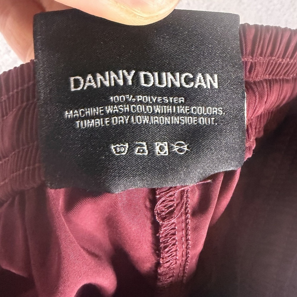 Danny Duncan Athletic Shorts Mens M Burgundy Elastic Waist Merch Polyester - Picture 8 of 8